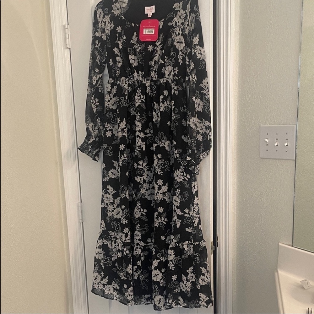 Isabel Maternity by Ingrid & Isabel Black Floral Dress